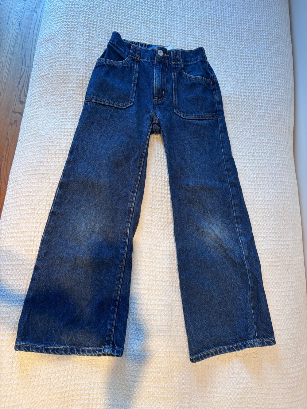 Old Navy Dark Blue Kids Wide-Leg Denim Jeans